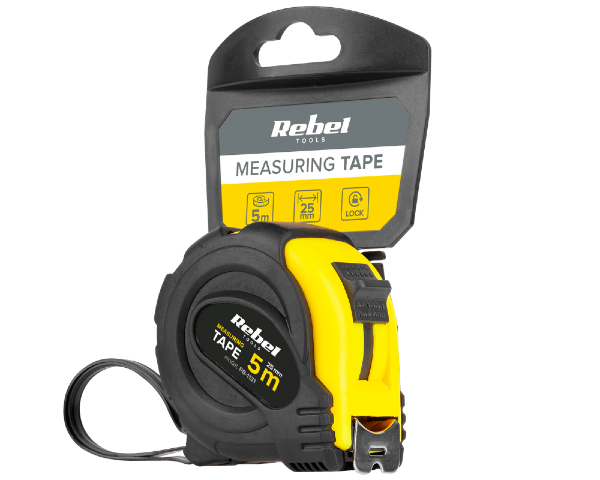 Miarka zwijana stalowa 5m 25mm metrówka Rebel RB-1131 - 3