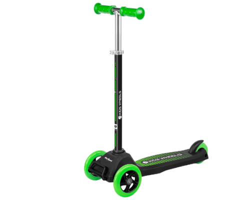 Hulajnoga trójkołowa dla dzieci czarno zielona Rebel ZAB0121G