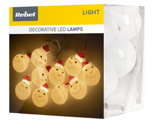 Girlanda lampki bałwanki LED na baterie Rebel ZAR0572 - 4