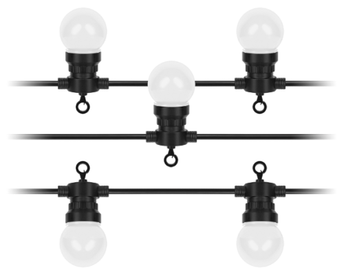 Lampki zewnętrzne białe kule 10szt 6m girlanda Rebel ZAR0545-W