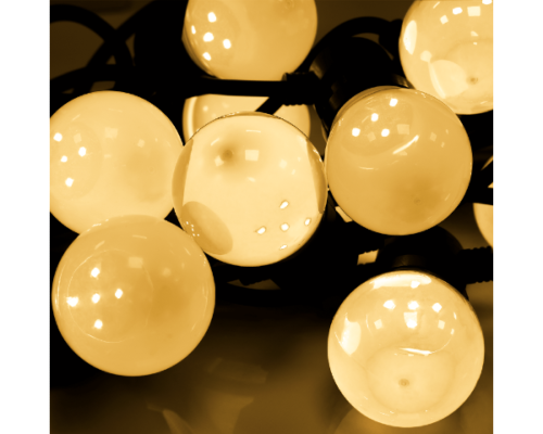 Lampki zewnętrzne białe kule 10szt 6m girlanda Rebel ZAR0545-W