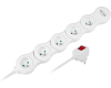 Przedłużacz sieciowy snake 5 gniazd + 2 USB 1,5m Rebel URZ3258 - 2