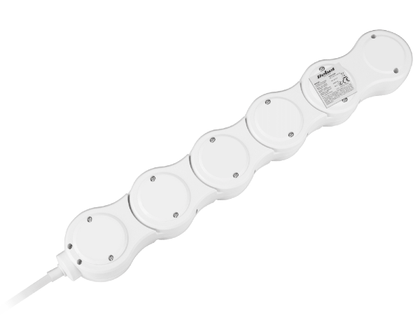 Przedłużacz sieciowy snake 5 gniazd + 2 USB 1,5m Rebel URZ3258 - 5