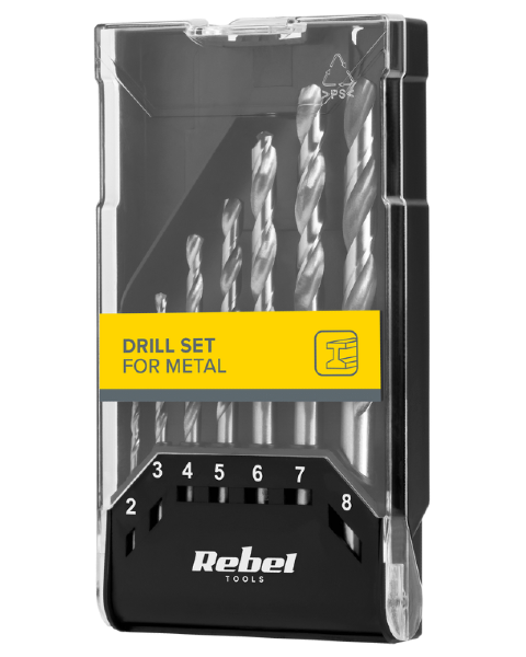Wiertła do metalu 7szt. zestaw Rebel RB-1124