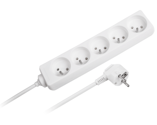 Przedłużacz listwa zasilająca 5 gniazd 3m biała Rebel URZ3054-3B