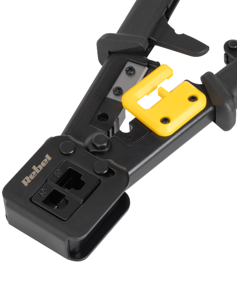 Zaciskarka wtyków przelotowych RJ45, RJ12, RJ11 Rebel RB-1007
