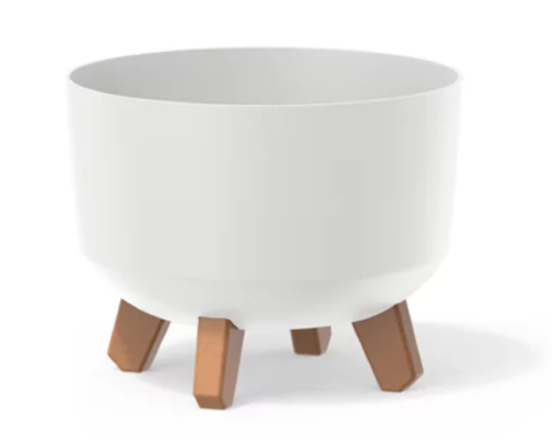 Biała okrągła doniczka 24 cm Prosperplast Gracia.