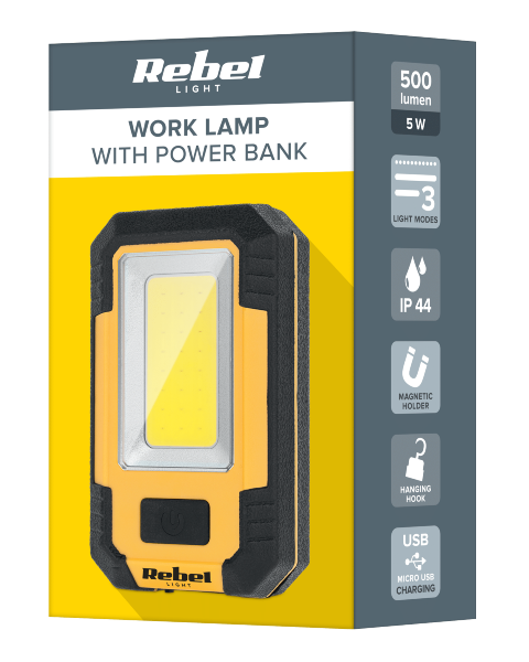 Lampa latarka warsztatowa 5W Rebel URZ0944