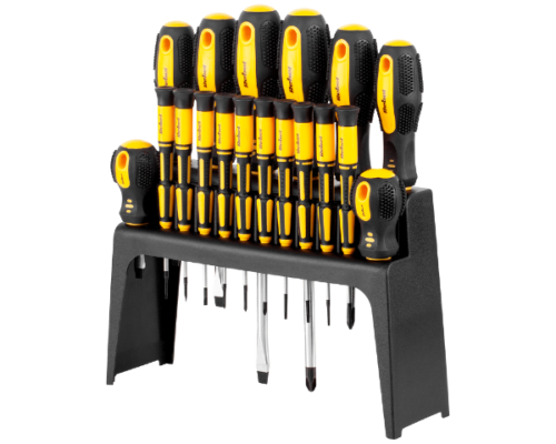 Zestaw śrubokrętów 18szt na stojaku Rebel RB-1109