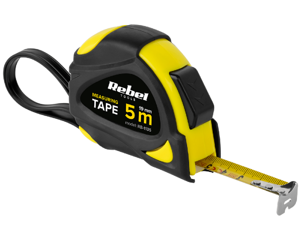 Miara zwijana stalowa 5m 19mm metrówka Rebel RB-1135