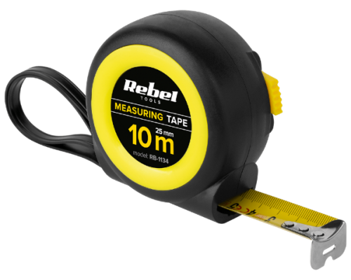 Miara zwijana stalowa 10m 25mm metrówka Rebel RB-1134