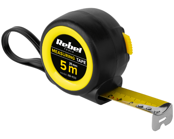 Miara zwijana stalowa 5m 25mm metrówka Rebel RB-1133