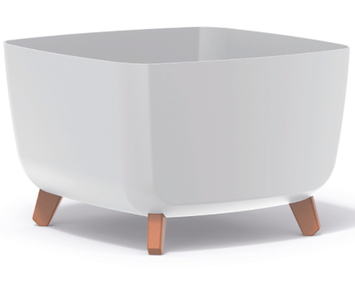 Doniczka kwadratowa 39 x 39 cm kolor bialy Gracia Square