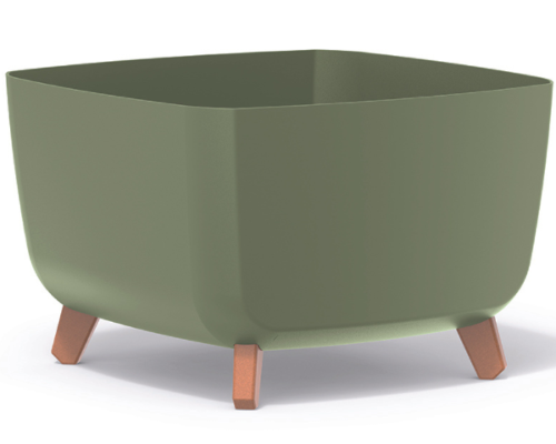 Doniczka kwadratowa 39 x 39 cm kolor zielony Gracia Square