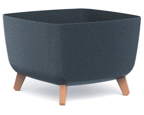 Doniczka kwadratowa 39 x 39 cm kolor antracytowy Gracia Square Eco Wood