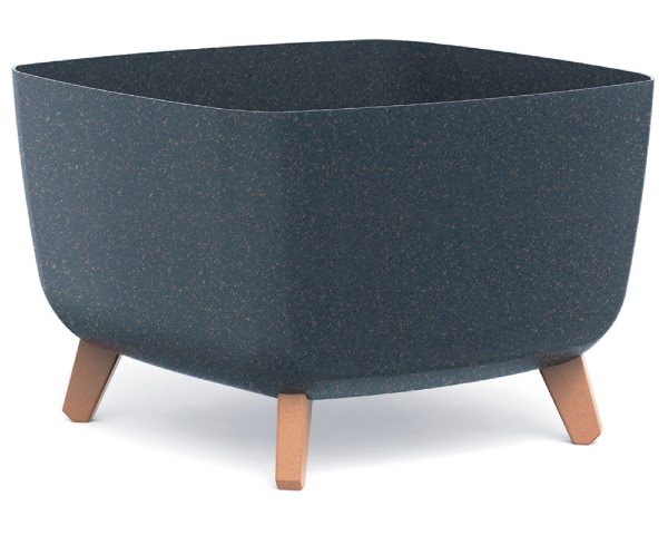 Doniczka kwadratowa 39 x 39 cm kolor antracytowy Gracia Square Eco Wood