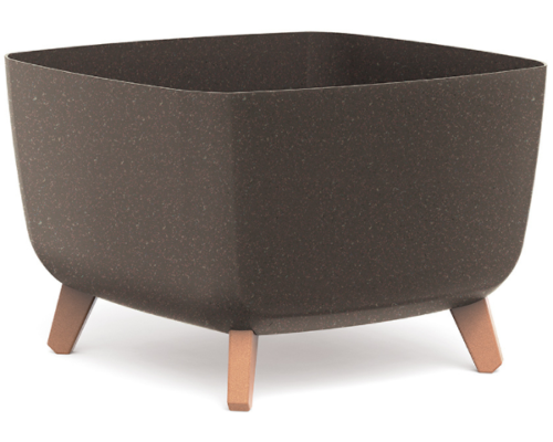 Doniczka kwadratowa 39x39 cm kolor kawowy Gracia Square Eco