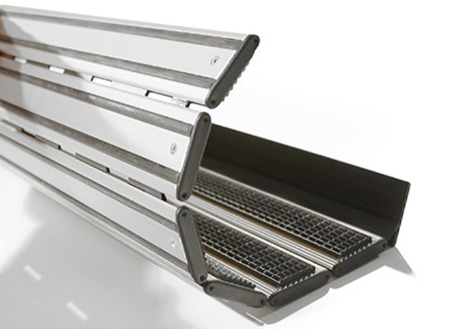 Nakładka na schody wycieraczka aluminium + guma 80x33 cm