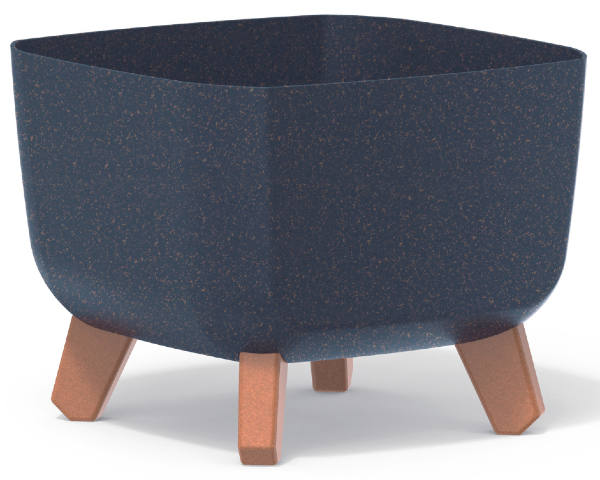 Donica kwadratowa 24 x 24 cm kolor antracytowy Gracia Square Eco Wood