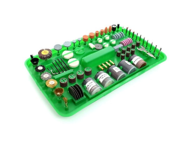 Mini szlifierka 170W zestaw 218 elementow wieczko pudelka