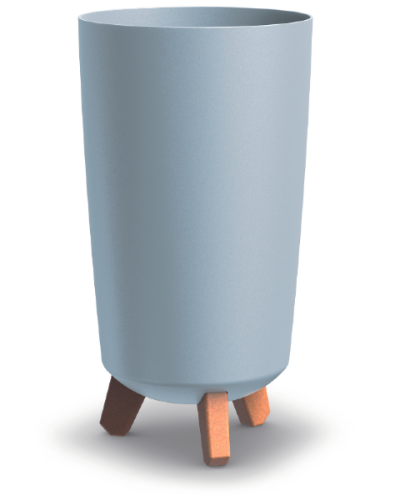 Doniczka wysoka na nozkach 37 cm kolor szary Gracia Tubus Slim