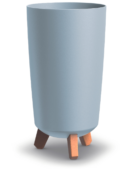 Doniczka wysoka na nozkach 37 cm kolor szary Gracia Tubus Slim