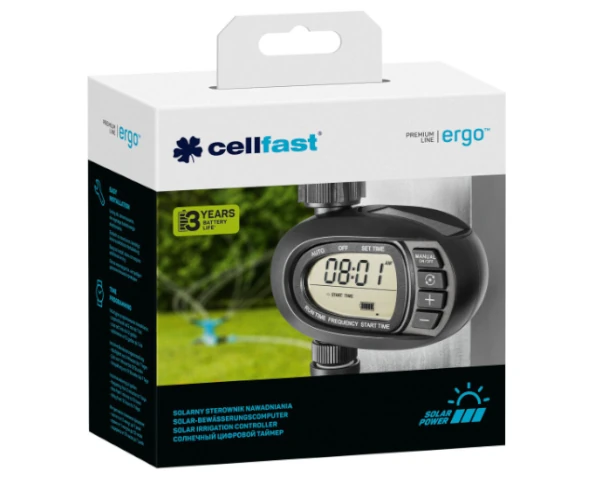 Solarny sterownik nawadniania cellfast opakowanie