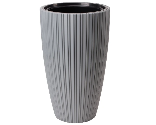 donica wysoka szara 48 cm form plastic mika slim