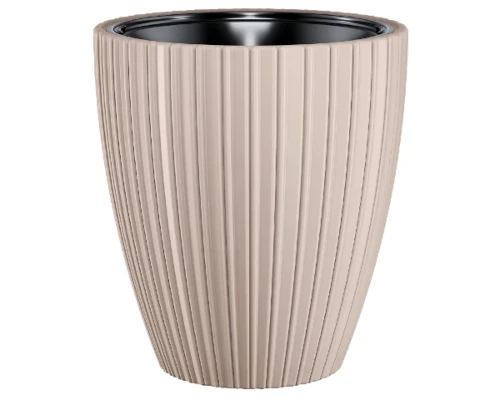 doniczka okragla 38,5 cm bezowa form plastic mika