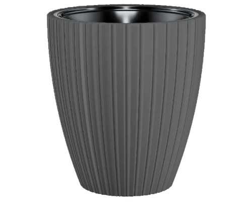 doniczka okragla 29 cm antracyt form plastic mika