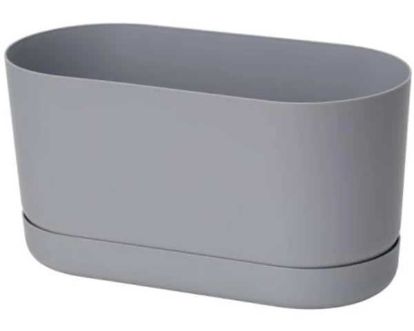 Donica Satina 27 cm szara Form Plastic | Stamats