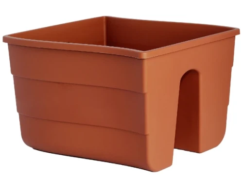 form plastic fala railing doniczka na balkon terakota 30 cm