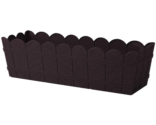 doniczka ozdobna 55 cm form plastic brazowa z imitacja drewna
