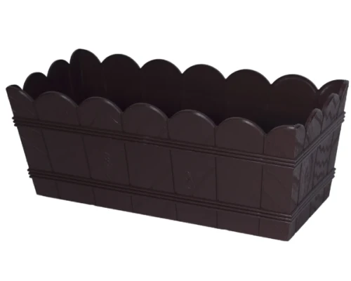 doniczka podłużna antracytowa 40 cm form plastic brazowa imitacja drewna
