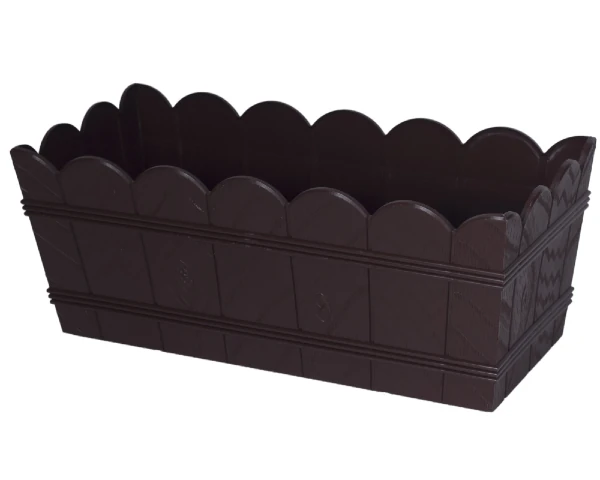 doniczka podłużna antracytowa 40 cm form plastic brazowa imitacja drewna