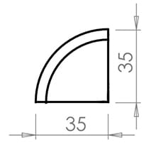 Zakończenie do ConvexAL prawelewe + przekładka