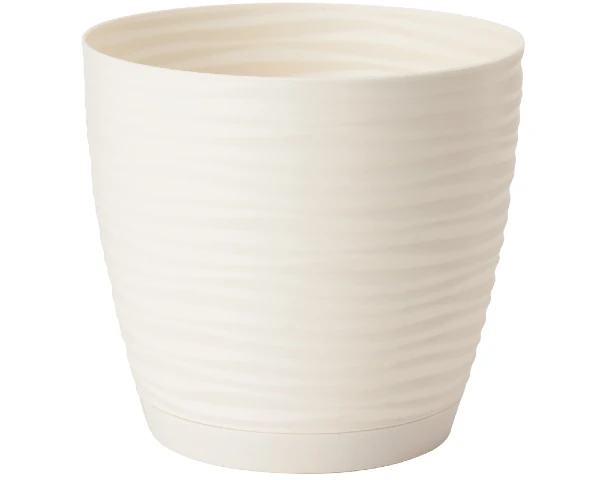 doniczka okragla 26,5 cm form plastic sahara round kremowa