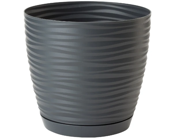 stylowa doniczka form plastic sahara round 22,5 cm antracyt