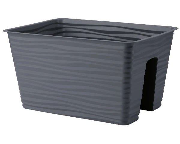 doniczka balkonowa 39 cm antracyt form plastic sahara railing