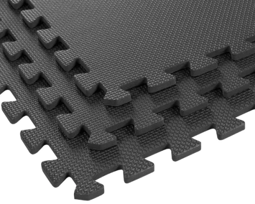 Mata do silowni puzzle 180x120 cm czarny EVA Rebel Active
