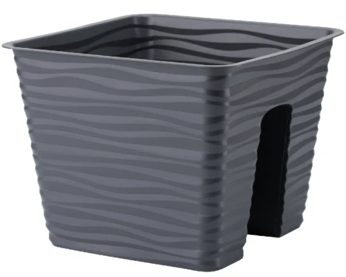 doniczka balkonowa 27 cm antracyt form plastic sahara railing