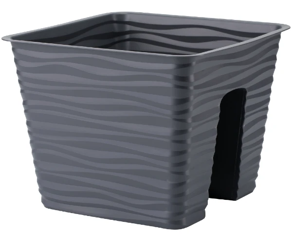 doniczka balkonowa 27 cm antracyt form plastic sahara railing