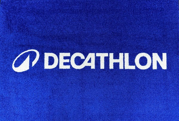 logomata decathlon jet-print light, korytarzowa wycieraczka z nadrukiem o klasie palności cfl-s1