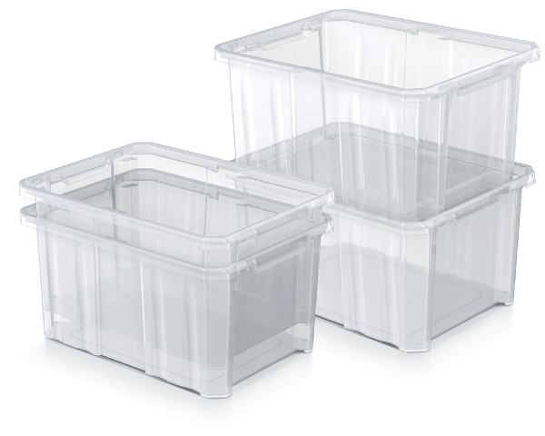 Pojemnik do przechowywania 6 litrow CargoBox ulozenie w stos prezentacja