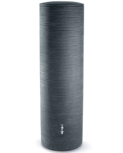 wysoki zbiornik na deszczowke prosperplast novara 500 l kolor czarny beton