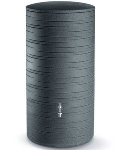 nowoczesny zbiornik na deszczowke prosperplast novara 280L kolor czarny beton