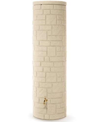 wysoki nowoczesny zbiornik na deszczowke prosperplast arves arcado 460 l slomkowy