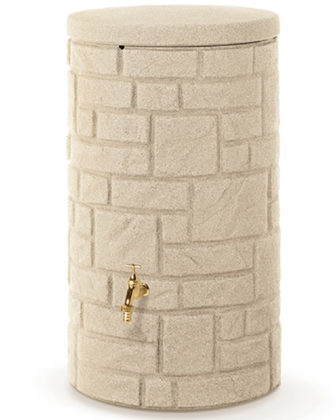 ozdobny zbiornik na deszczowke prosperplast arves arcado 230 l bezowy