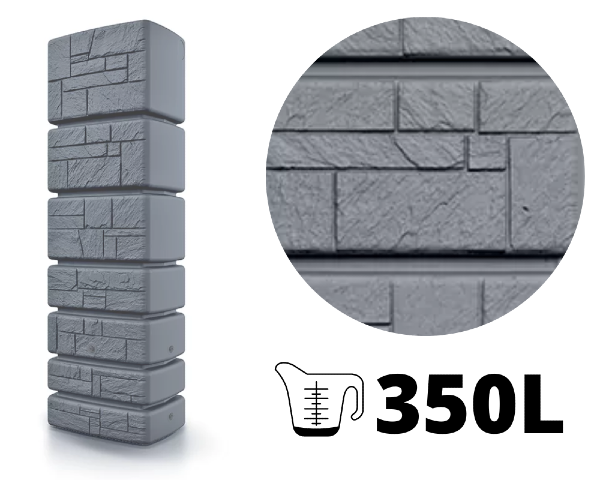 zbiornik na deszczowke prosperplast tower stone 350 l szary zoom