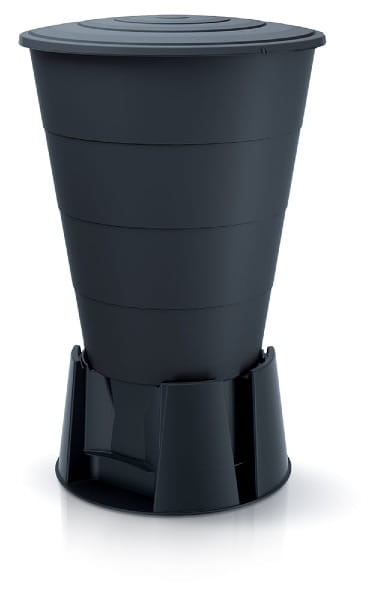 zbiornik na deszczowke prosperplast smooth 210 l antracytowy - prezentacja z podstawa